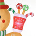 7.5FT Inflatable Gingerbread Man with Candy Cane and LED Lights - Green4Life