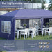 Outsunny 3x6m Pop-Up Gazebo with Height Adjustable Design - Blue - Green4Life