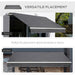 4x2.5m Manual Retractable Awning - Graphite Grey - Outsunny - Green4Life