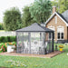 Outsunny Light Grey 3x3m Gazebo with 2-Tier Roof Canopy and Steel Frame - Green4Life