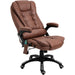 Recliner Office Chair with Six Massage Heating Points - Brown - Green4Life