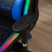 Reclining Gaming Chair with RGB LED Light - Black/Blue - Green4Life