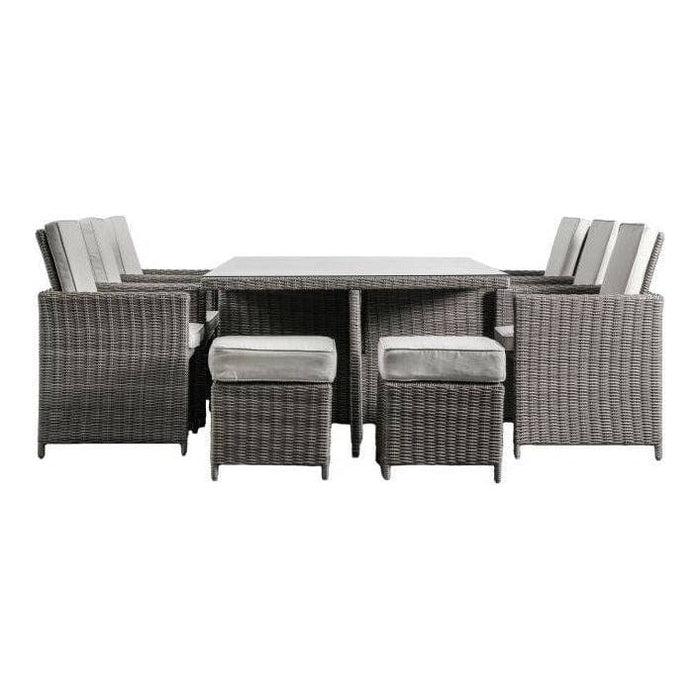 Rosella 10 Seater Cube Dining Set Grey by Green4Life (Former Rondin) - Green4Life