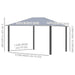 4 x 3(m) Gazebo with Aluminium Frame, Curtains & Netting Sidewalls - Grey - Outsunny - Green4Life