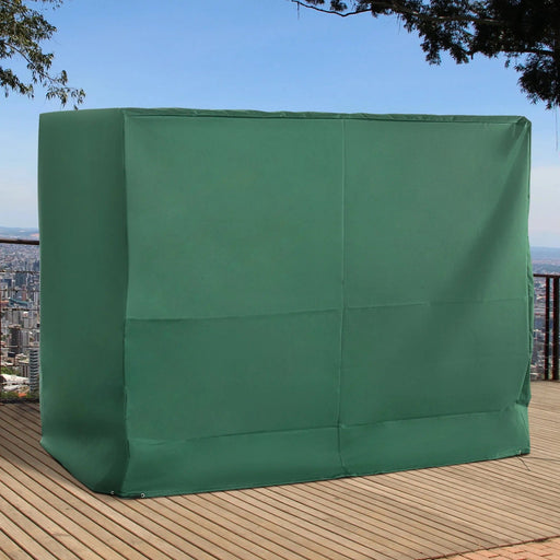 240L x 133W x 185Hcm Outsunny 3-Seat Outdoor Swing Chair Protective Cover UV Resistant and Waterproof - Green - Green4Life