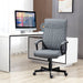 Vinsetto High-Back Office Chair, Linen Upholstery with Adjustable Height and Tilt Function - Grey - Green4Life