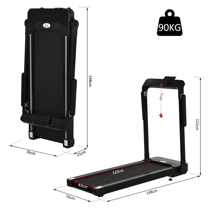 Foldable Treadmill with Safety Button, & LCD Display - Black - Green4Life