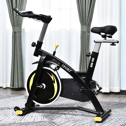 Steel Flywheel Exercise Bike - Black/Yellow - Green4Life