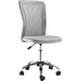 Vinsetto Ergonomic Mid Back Mesh Desk Chair, Armless & Height Adjustable with Swivel Wheels - Grey - Green4Life