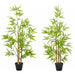 Set of 2 Artificial Bamboo Decorative Trees - 120cm - Outsunny - Green4Life