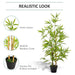 Set of 2 Artificial Bamboo Decorative Trees - 120cm - Outsunny - Green4Life