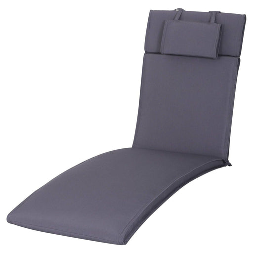 Sun Lounger Chair Cushion Replacement - Grey - Outsunny - Green4Life