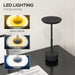 Sleek Black Wireless LED Desk Lamp, Touch-Controlled, Rechargeable for Versatile Use - Green4Life