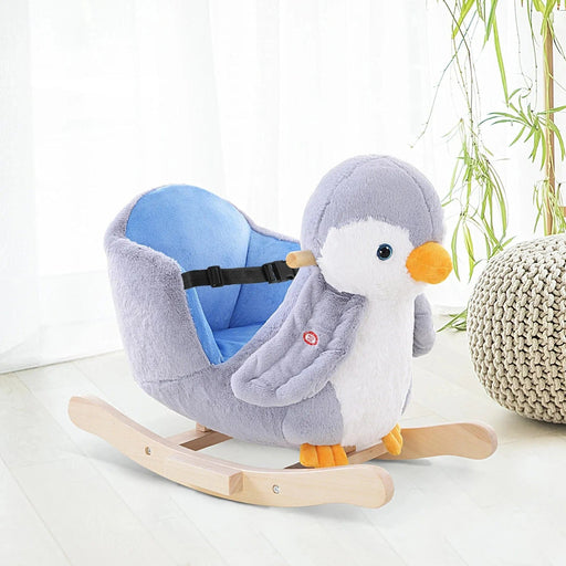 Kids Penguin Rocking Seat with Musical Button 32 Songs - Green4Life