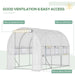 Outsunny 3 x 2 x 2m Walk-in Greenhouse with Zippered Roll Up Door and 6 Mesh Windows - White - Green4Life