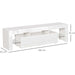 High Gloss Futuristic TV Stand with LED Lights 160W x 35D x 45H cm - White - Green4Life
