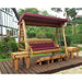 Three Seat Swing Burgundy - Scandinavian Redwood - Green4Life