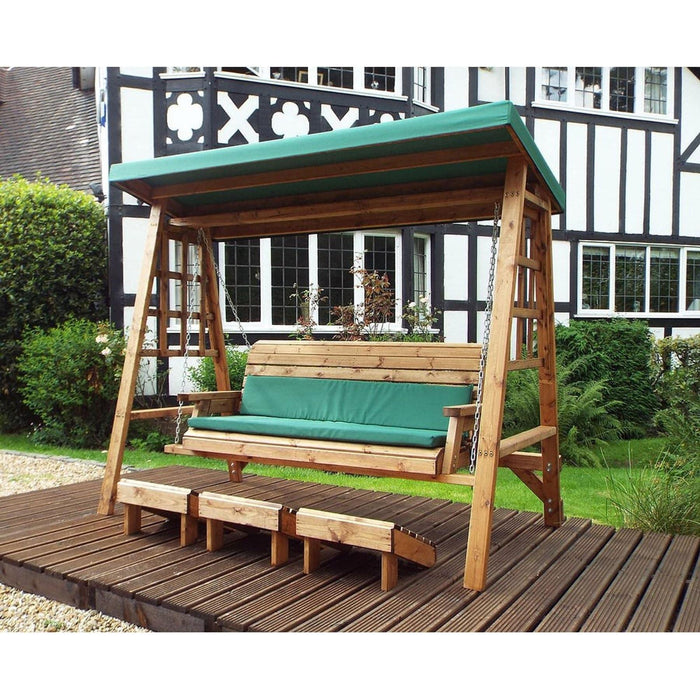 Three Seat Swing Green - Scandinavian Redwood - Green4Life