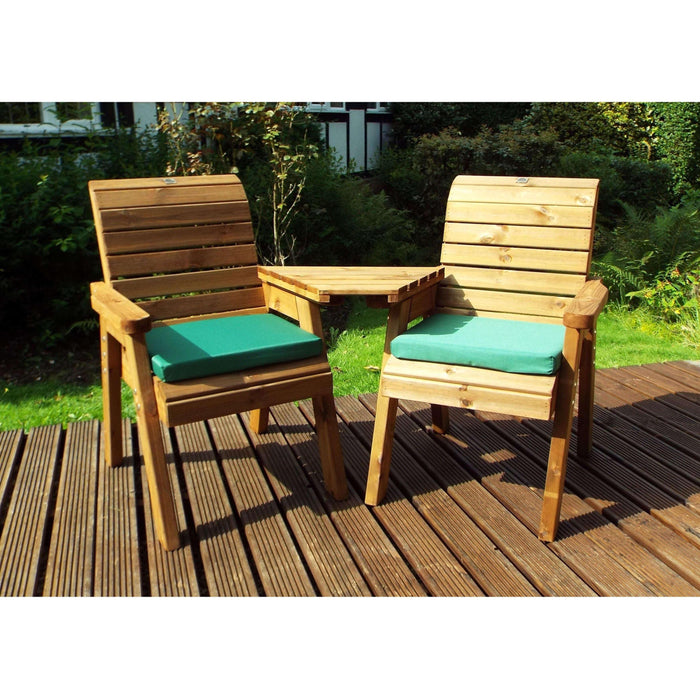 Twin Companion Set Angled with Green Cushions - Green4Life