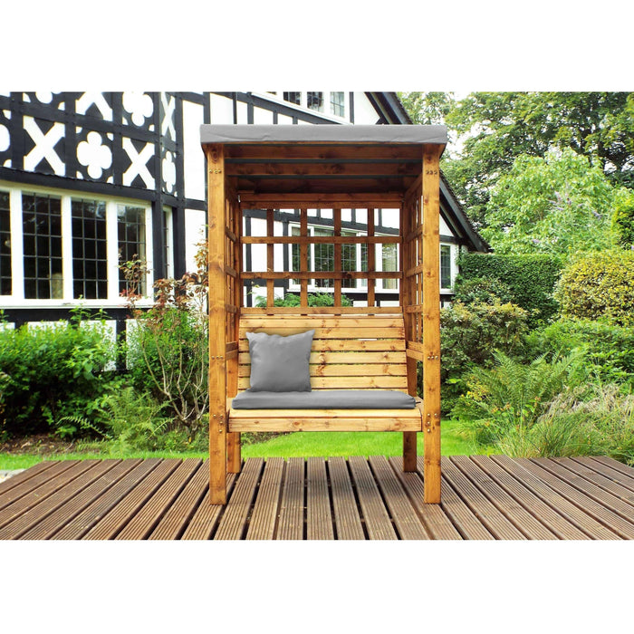 Two Seat Arbour Grey - Scandinavian Redwood - Green4Life