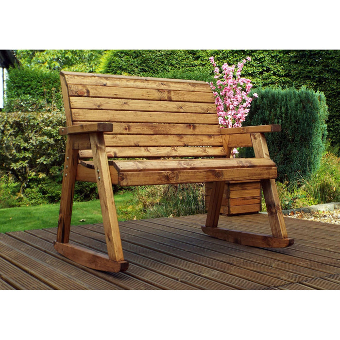 Two Seat Rocking Bench (Flat Pack) - Scandinavian Redwood - Green4Life