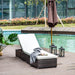 Outsunny Brown Wicker Bliss - Rattan Recliner Lounger - Green4Life