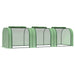 Outsunny 295L x 100W x 80H cm Small PVC Tunnel Greenhouse with Steel Frame - Green - Green4Life