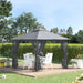 Outsunny Light Grey 3x3m Gazebo with 2-Tier Roof Canopy and Steel Frame - Green4Life