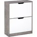 Two Drawer Shoe Cabinet - Grey/White - Green4Life