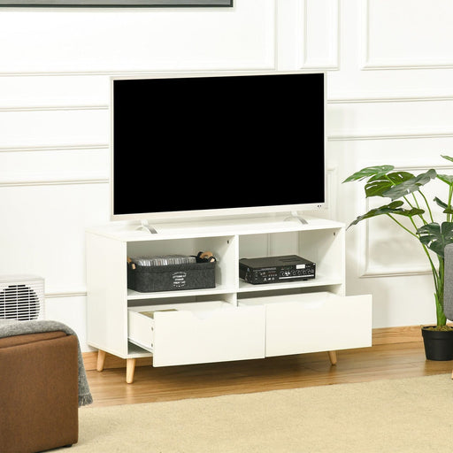 TV Stand Cabinet with Shelf & Drawers for TVs up to 42" - White - Green4Life