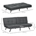 Tufted 3 Seater Sofa Bed with Adjustable Armrests and Backrest - Grey - Green4Life