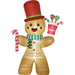 7.5FT Inflatable Gingerbread Man with Candy Cane and LED Lights - Green4Life