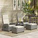 5-Piece Reliner Rattan Lounge Set - Grey - Outsunny - Green4Life