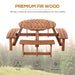 Wooden Picnic Bench for 8 - Garden Seating Solution - Outsunny - Green4Life