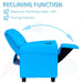 Cosy Blue Kids Recliner Armchair with Cup Holder - Green4Life