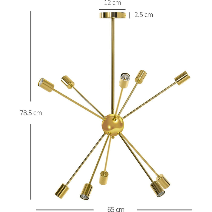 Modern 10-Light Chandelier - Gold - Green4Life