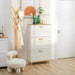 Slim Shoe Storage Cabinet with 3 Flip Drawers - Cream White - Green4Life