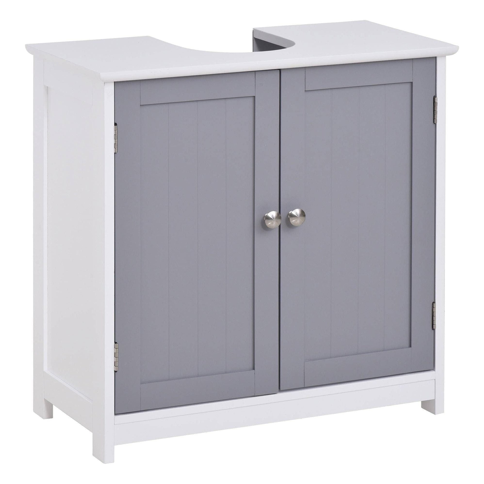 Vanity Unit Under Sink Bathroom Storage Cabinet with Adjustable Shelves ...