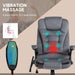 Velvet-Feel Office Chair with Six Massage Points - Grey - Green4Life