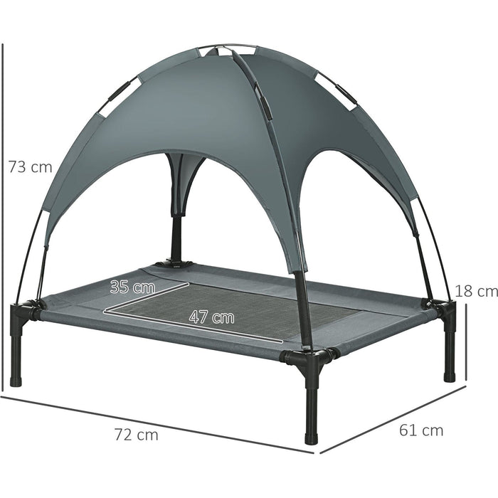 Medium Canopy Haven Elevated Pet Bed –  Grey - Green4Life