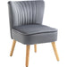 Velvet-Feel Accent Chair - Grey - Green4Life