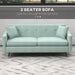 2 Seater Sofa with Steel Legs and 2 Storage Pockets - Blue - Green4Life