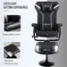 Vinsetto 2 Pieces Gaming Chair and Footrest Set with Lumbar Support - Black&Grey - Green4Life