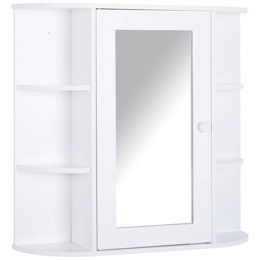 Wall Mounted Bathroom Cabinet with Mirror and 2-tier Inner Shelves - White - Green4Life