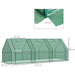 Outsunny 270L x 90W x 90Hcm Small Poly Tunnel Greenhouse with Steel Frame - Green - Green4Life