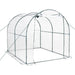 Outsunny 2W x 2.5L x 2H m Walk-in Polytunnel Greenhouse with Roll-up Door, PVC Cover & Steel Frame - Green4Life