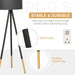 Free Standing Tripod Floor Lamp - Grey & Brown - Green4Life