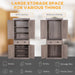 Traditional Freestanding Kitchen Cupboard Storage Cabinet - 76L x 40.5W x 184H (cm) - Dark Wood Grain - Green4Life