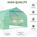 Outsunny 6Lx3Wx2H m Walk-In Greenhouse with Metal Frame, Roll Up Door and Windows - Green - Green4Life