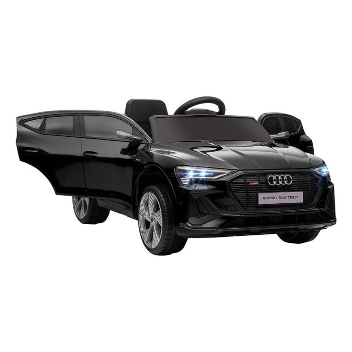 Audi Licensed Kids Electric Ride-On Sports Car Toy, 12V Battery Powered with Parental Remote Control, Lights, Music, Horn (HOMCOM) - Black - Green4Life